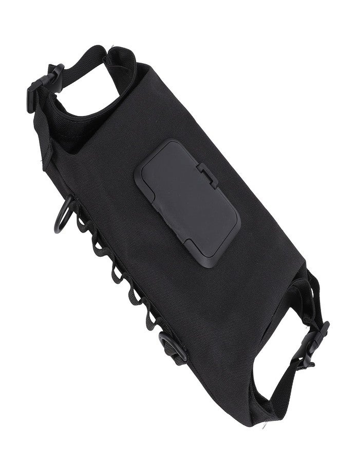 ZJchao Large Capacity Canvas Portable Camping Wet Wipe Dispenser for Office Car Home Travel Hangable Wipe Holder (Black) - Image 2